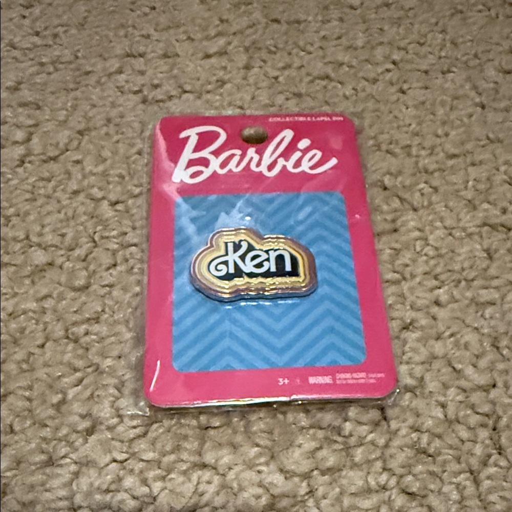 Barbie Ken Gold and Black Lapel Pin